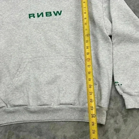 RNBW World Hoodie Mens Medium Gray Feel Real Cannabis Brand Hooded Merch - Picture 2 of 7